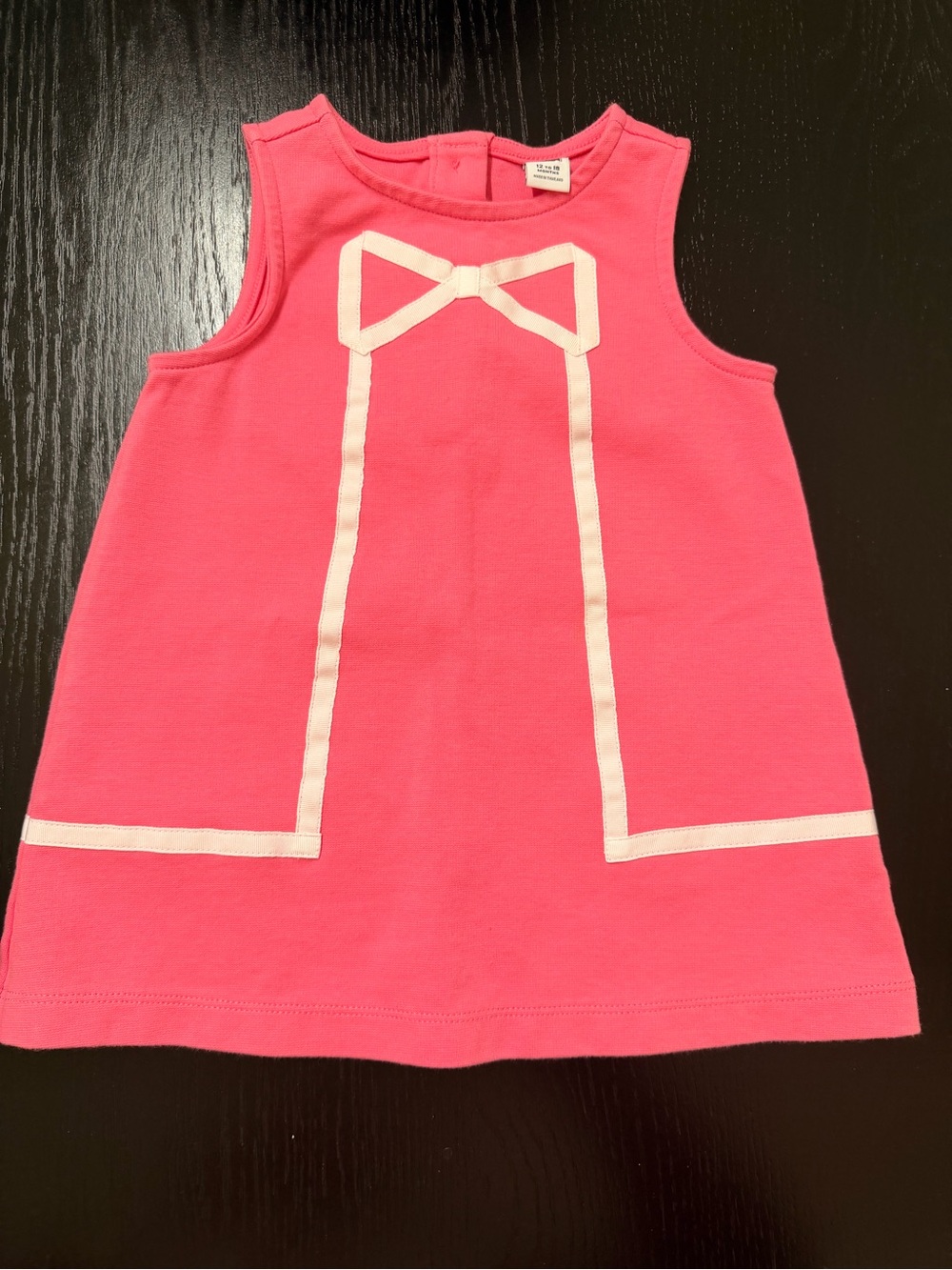 Janie and Jack Hot Pink Bow-Trim Sleeveless Dress